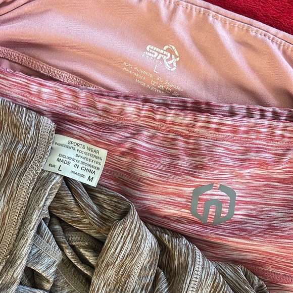 3/4 length leggings. 2 pair of sportswear(medium), one pair of SRX active (L) - Picture 2 of 3